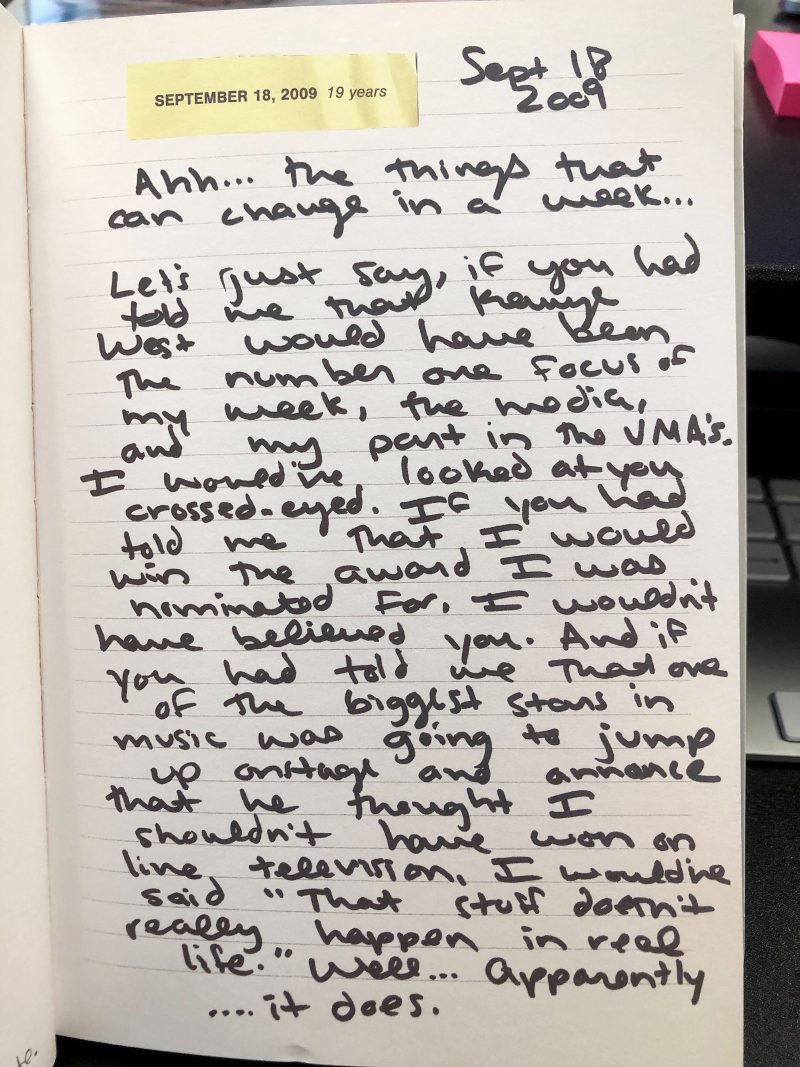 taylor swift diary entry 1