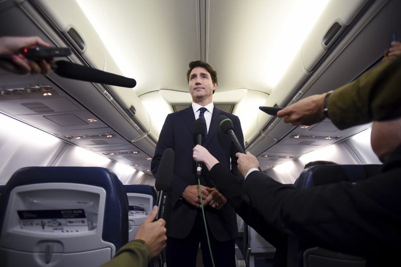 Canadian Prime Minister and Liberal Party leader Justin Trudeau makes a statement in regards to a photo coming to light of himself from 2001, wearing 