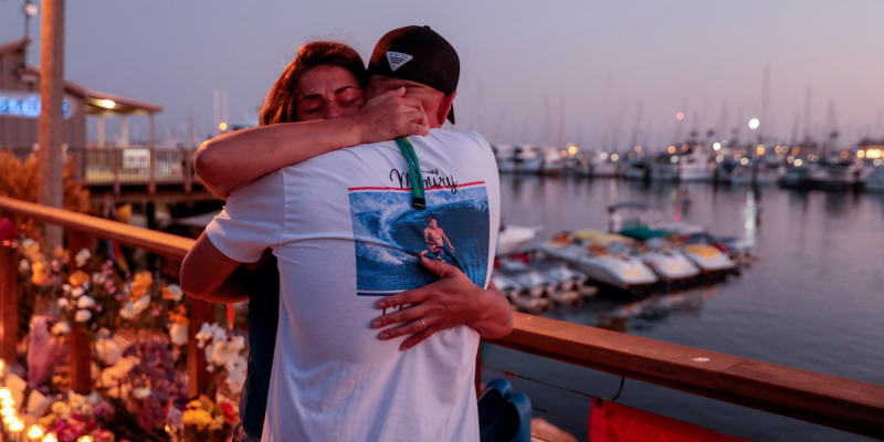 california boat fire memorial hug