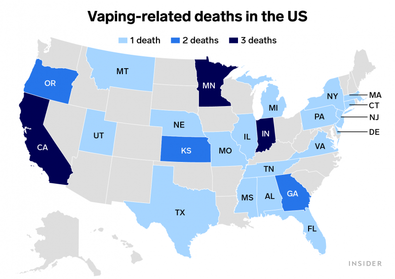 vaping related deaths map