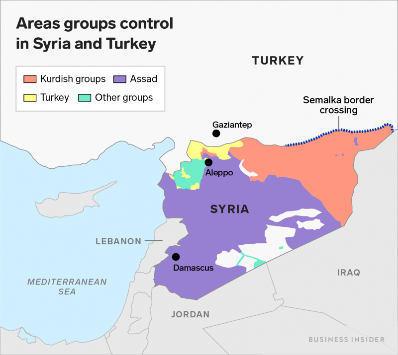 syria turkey map