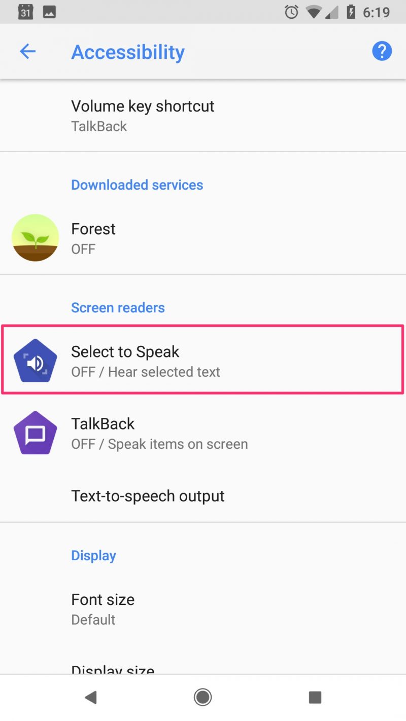 How to use Google text-to-speech on Android phone