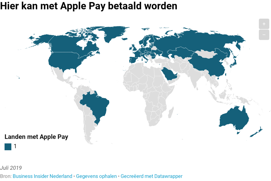 Apple Pay wereldwijd
