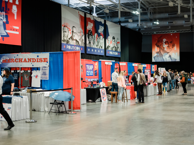 Politicon wall banners