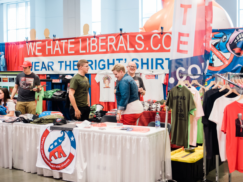 We hate liberals booth at Politicon