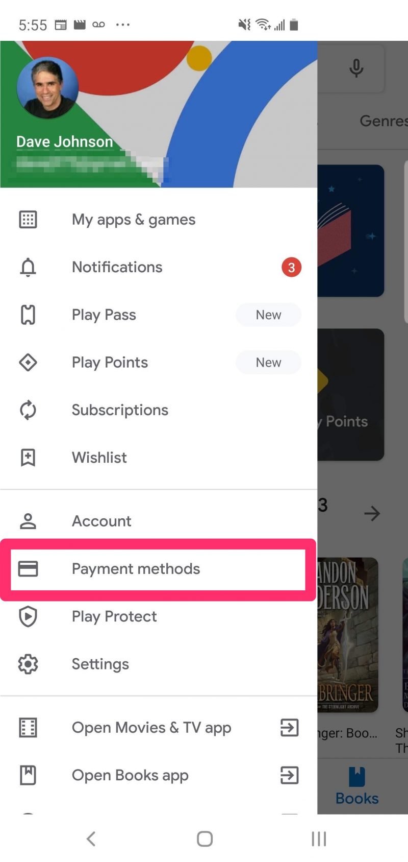 How to remove credit card from Google Play