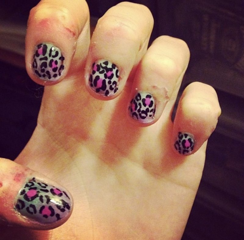 Alice Johnston leopard nails
