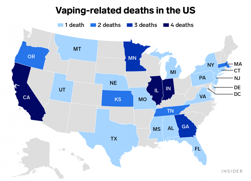 vaping related deaths map