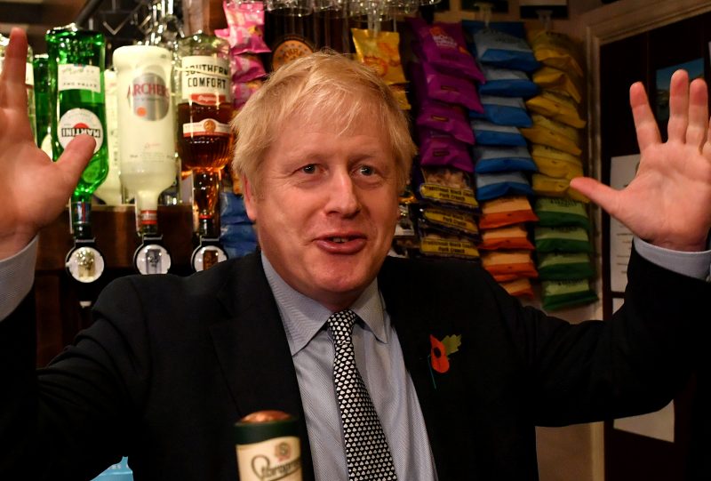 Boris Johnson staat er goed voor in de Britse peilingen.