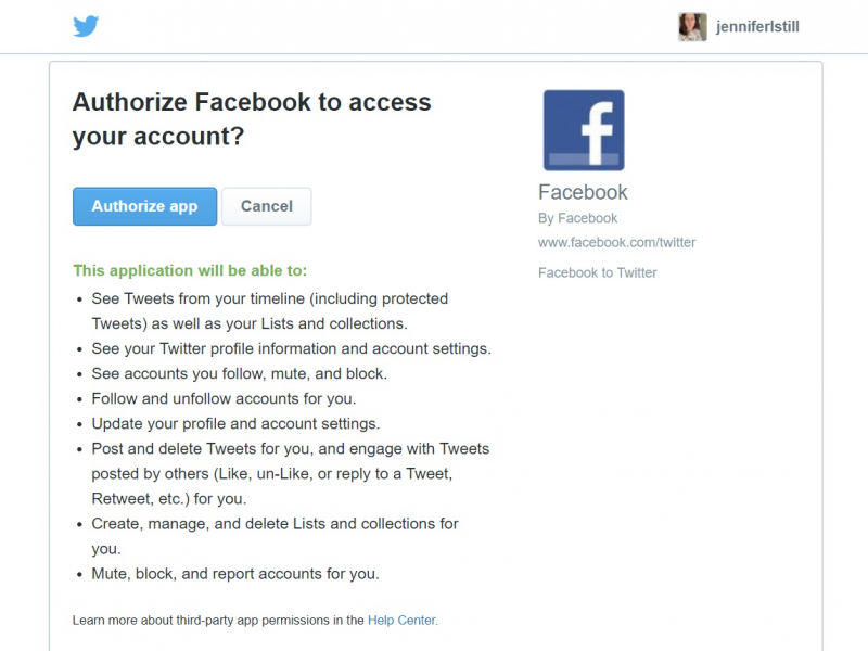 how to link facebook to twitter 2