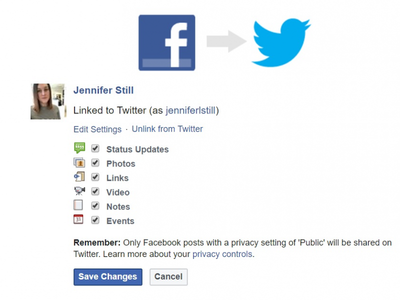 how to link facebook to twitter 3