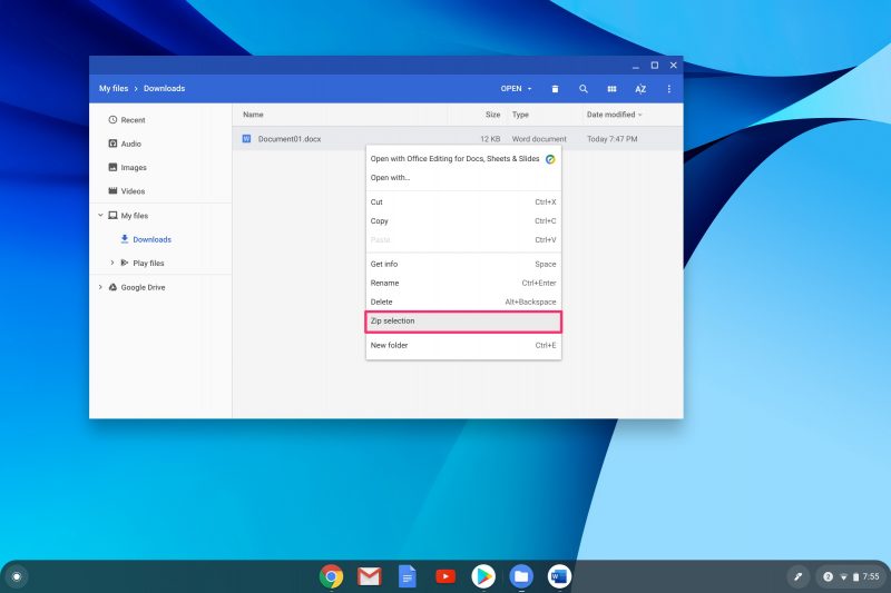 How to unzip files on Chromebook