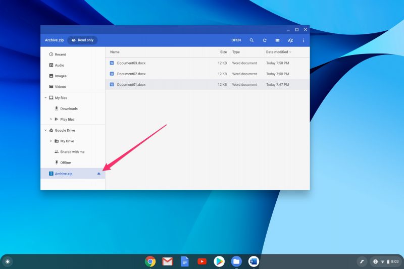 How to unzip files on Chromebook
