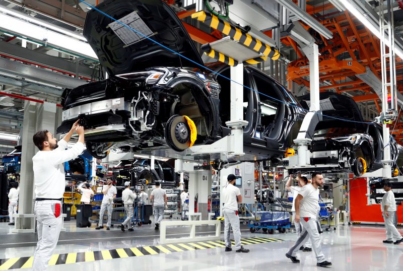 De Audi-fabriek in Brussel waar de E-Tron wordt geproduceerd.