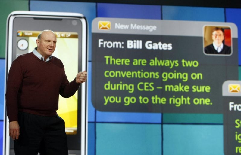 Toenmalig Microsoft-topman Steve Ballmer hield in 2009 een keynote op CES.