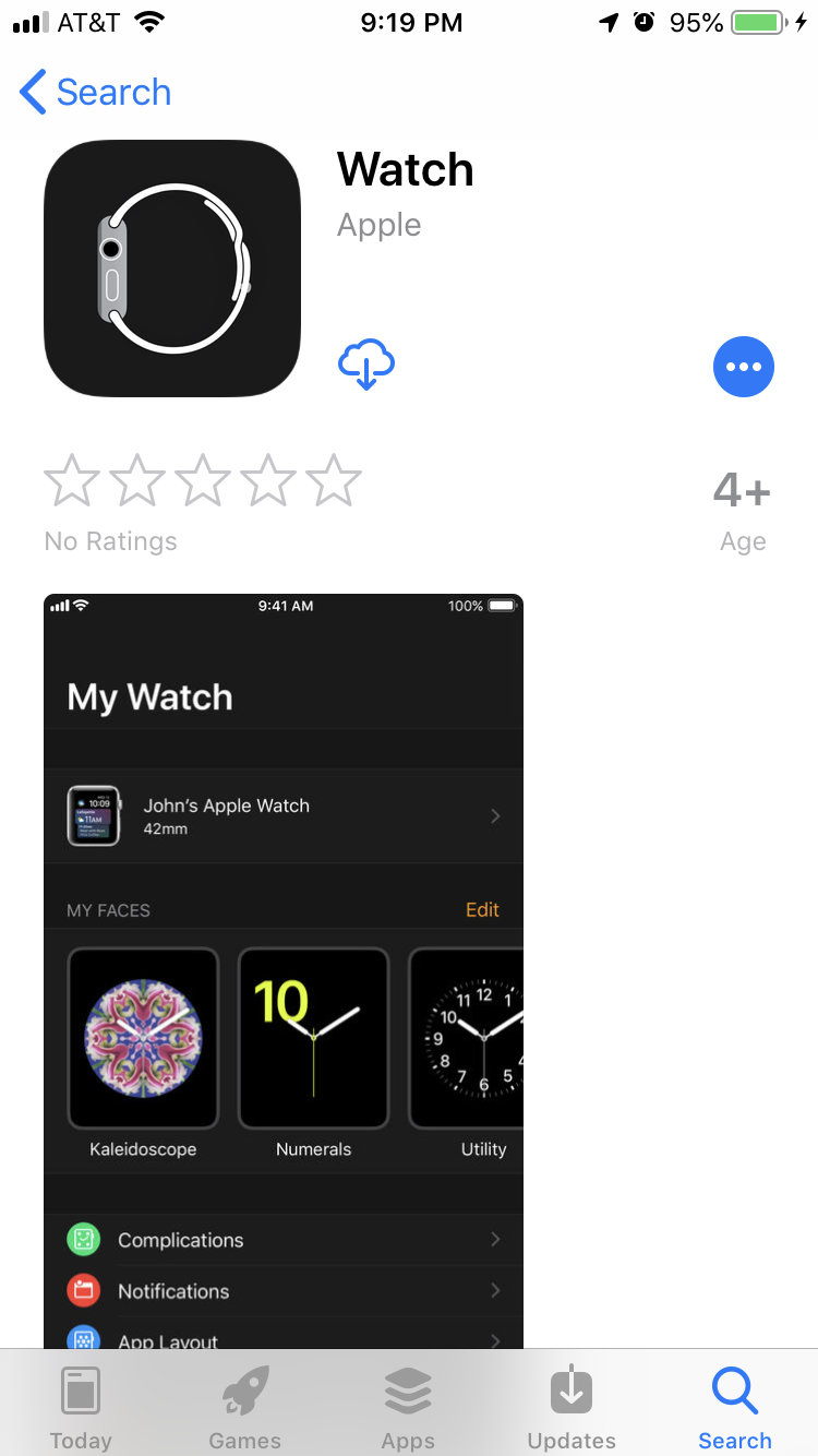iPhone Apple Watch App
