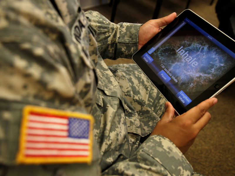 soldier PTSD app tablet