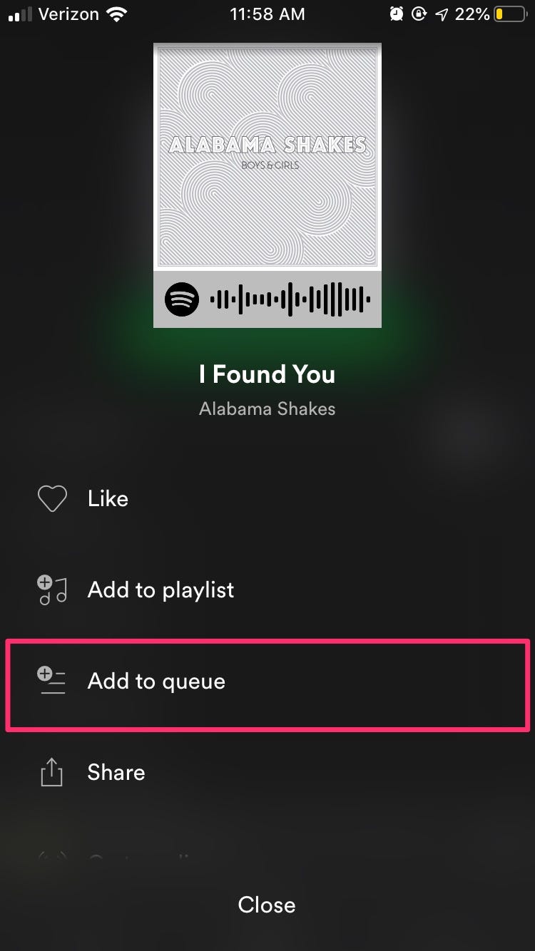 How to view queue on Spotify