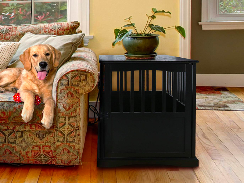 Casual Home Wooden Dog Crate1