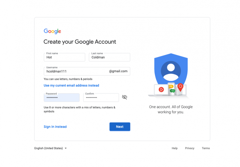 how to make a google account 1