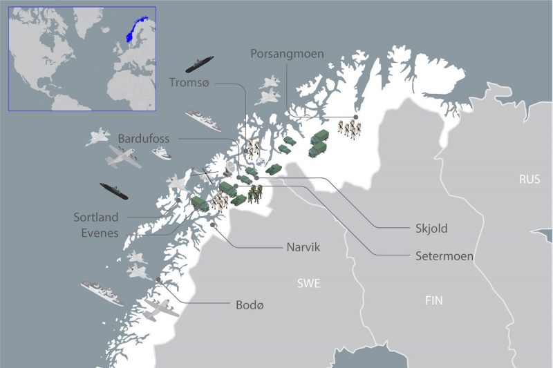 Norway Arctic Cold Response map