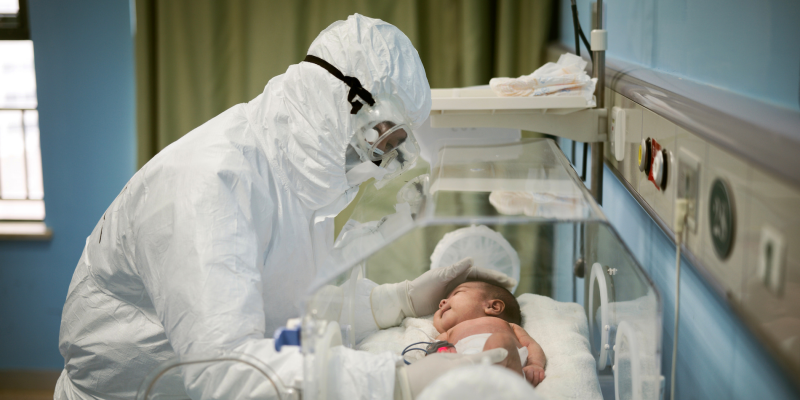 baby being treated for coronavirus in wuhan