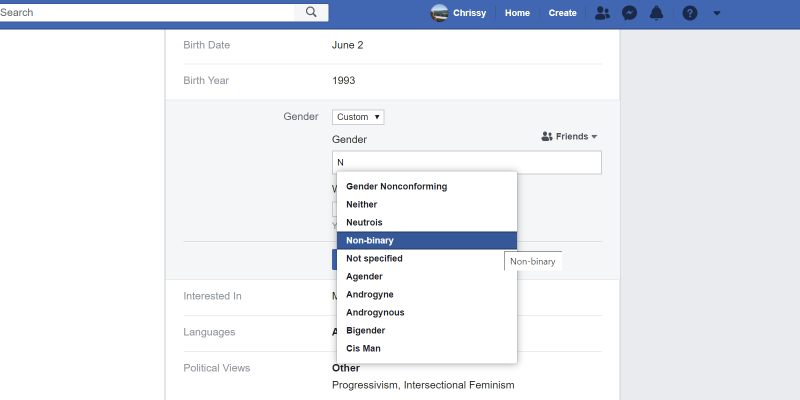 How to change gender on Facebook   7