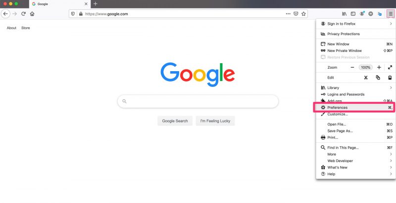How to change homepage on Firefox