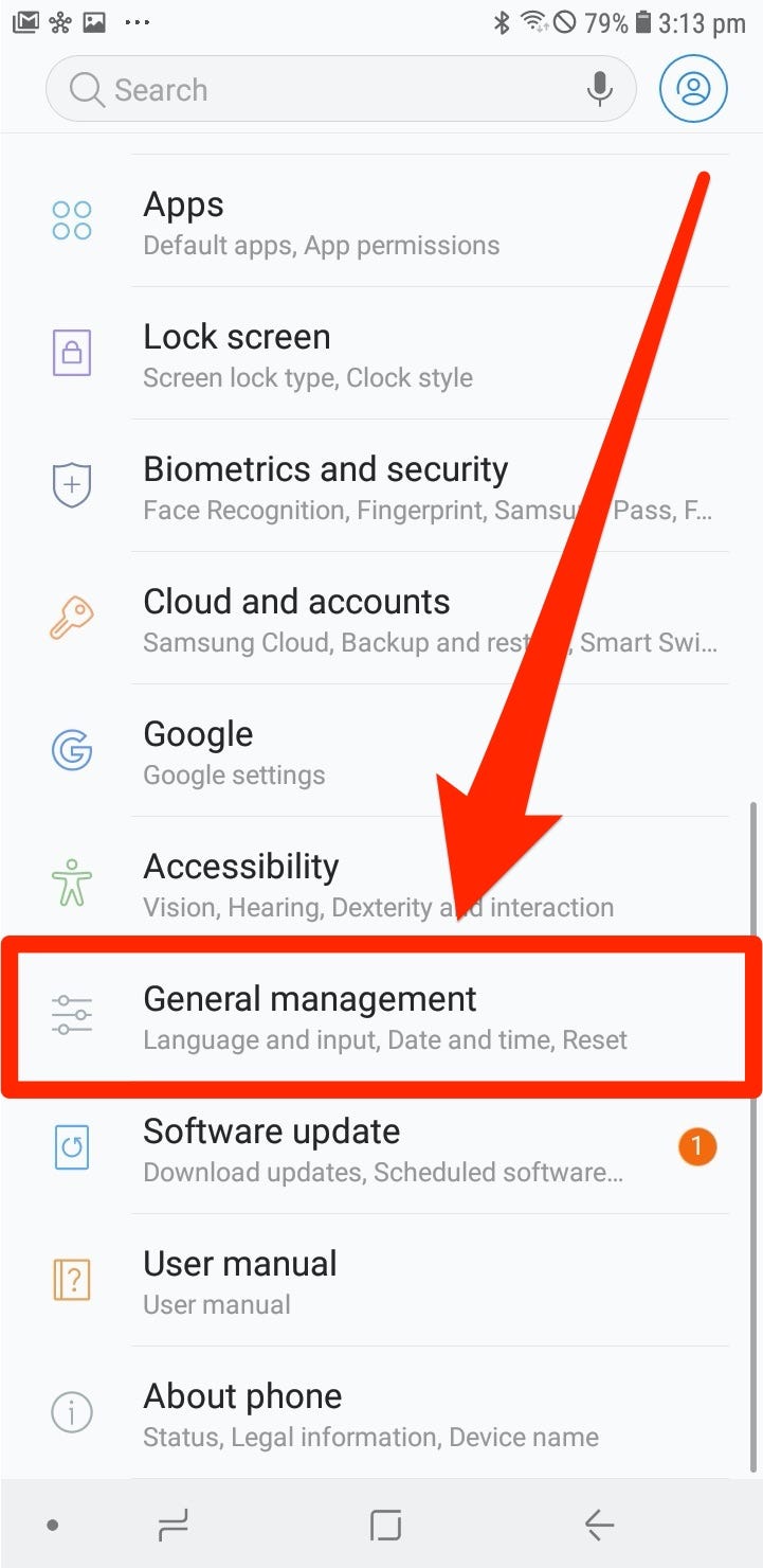 Reset network settings on Android 1