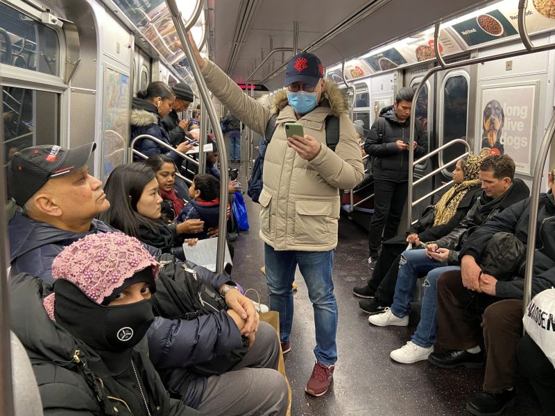 subway coronavirus new york city face mask