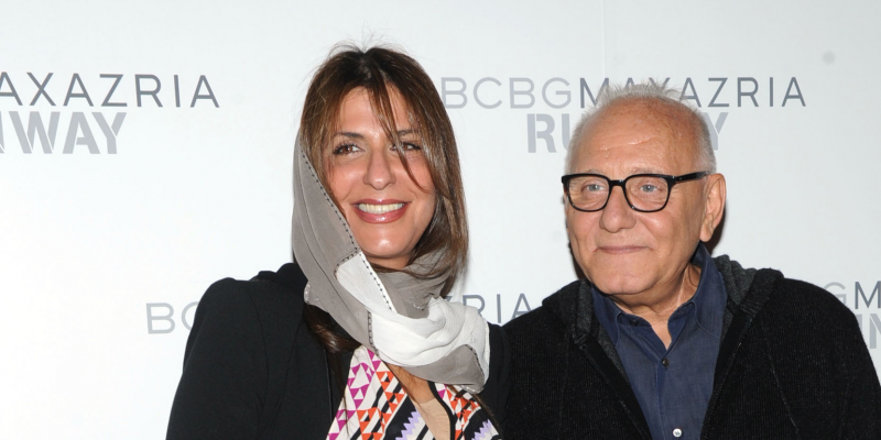 Designer Max Azria and Princess Basmah Bint Saud, of Saudi Arabia, pose together before the BCBG MAX AZRIA Spring 2013 collection is shown at Fashion Week in New York, Thursday, Sept. 6, 2012