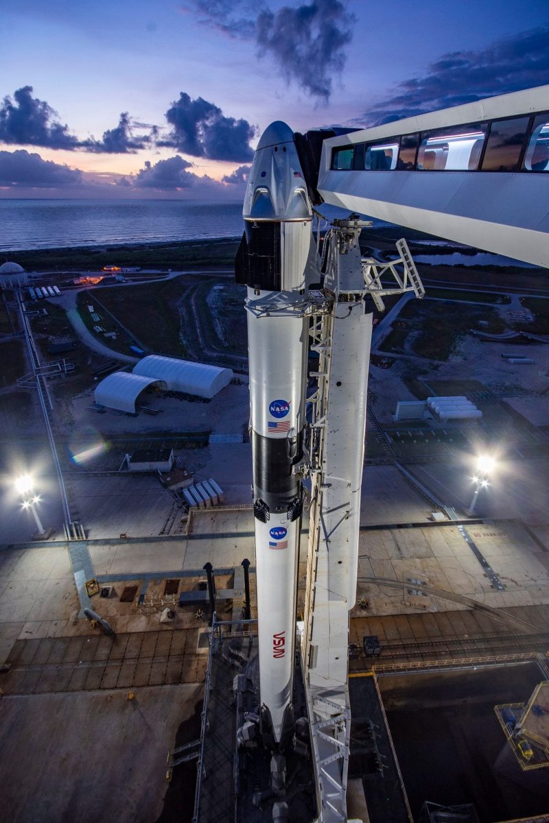 spacex crew dragon spaceship falcon 9 rocket demo2 demo 2 mission launchpad lc39a kennedy space center ksc may 23 2020 elon musk twitter EYzhy0AU8AAJxRa