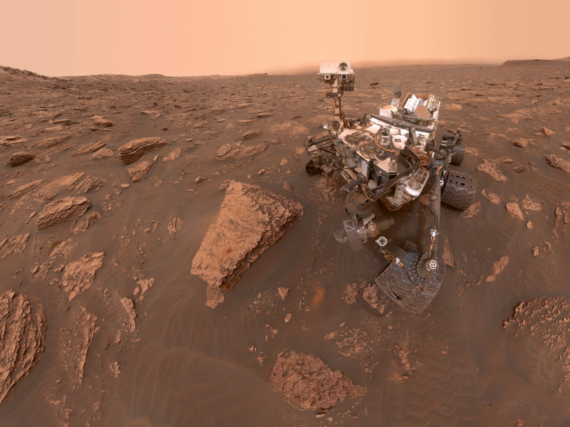 Curiosity Mars rover in the Gale Crater