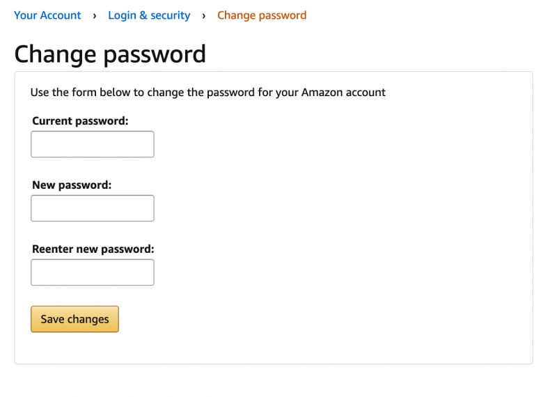 How to change Amazon password   5
