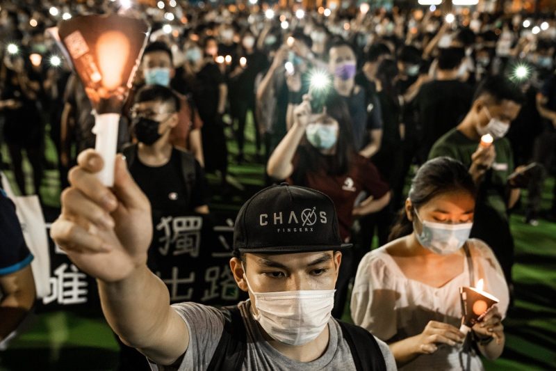 Hong Kong vigil candle