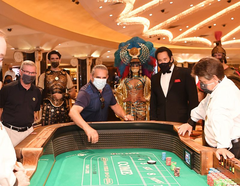 caesar's palace with masks 