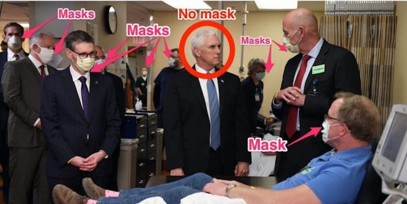 pence not wearing mask business insider