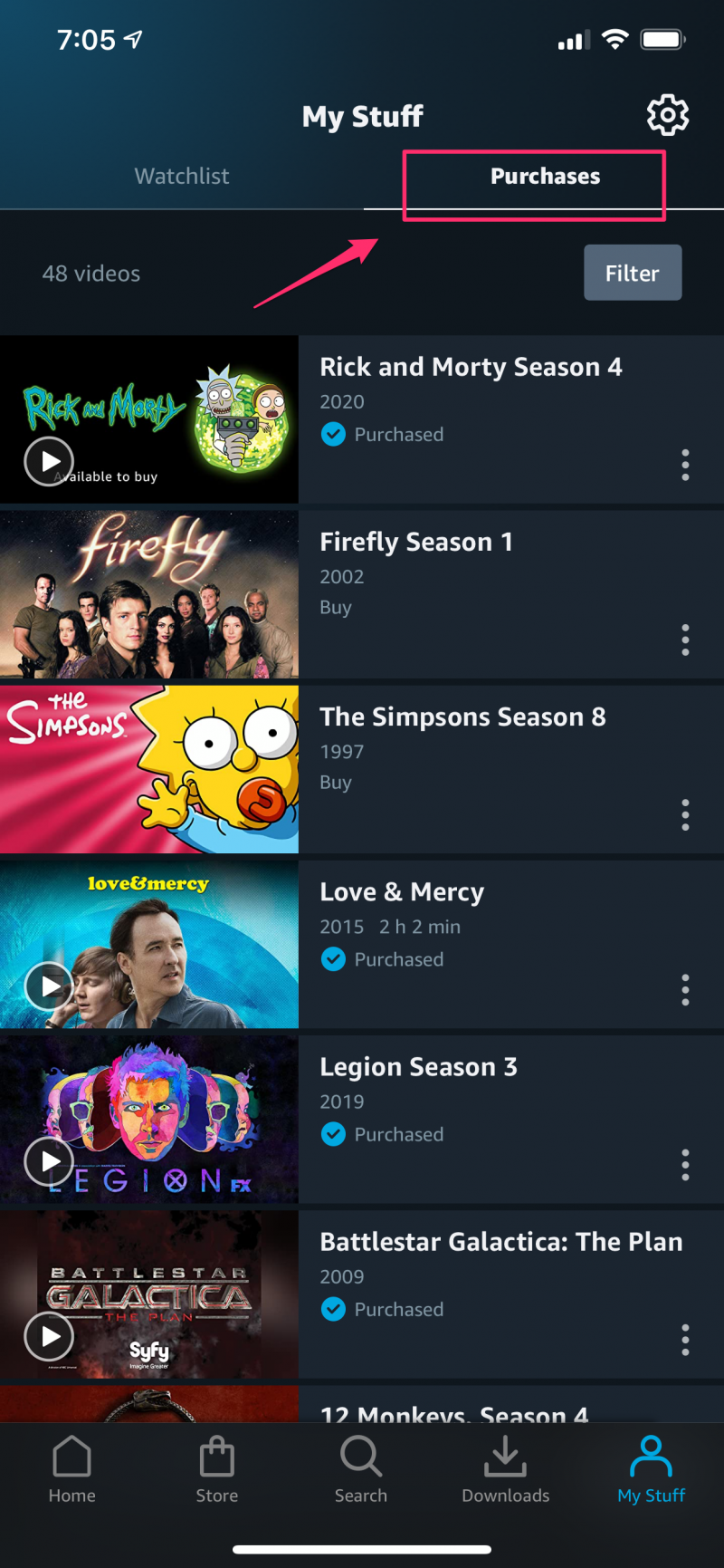How to see Prime Video purchases 2