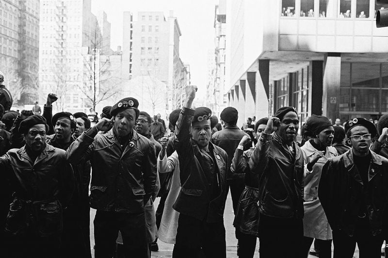 Black Panther Party members protesting in New York City on April 11, 1969.