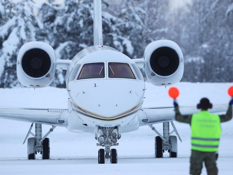 Private Jet Snow