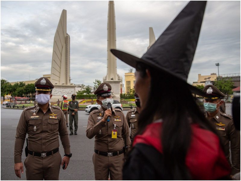 Thailand protests witch's hat and officials