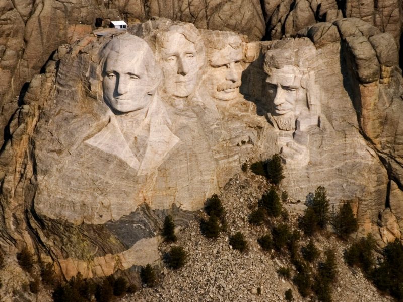 The Mount Rushmore National Memorial in the Black Hills near Keystone, S.D.