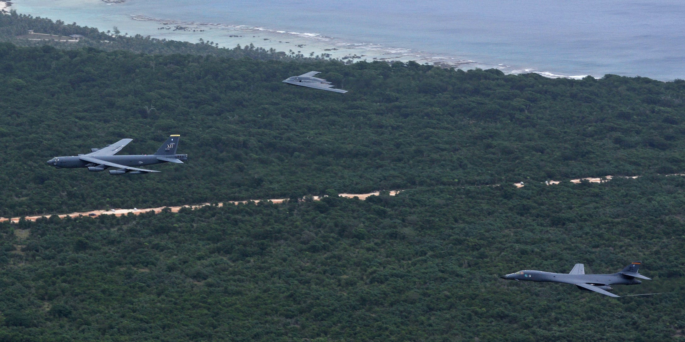 Air Force B-52 B-1 B-2 bombers Guam