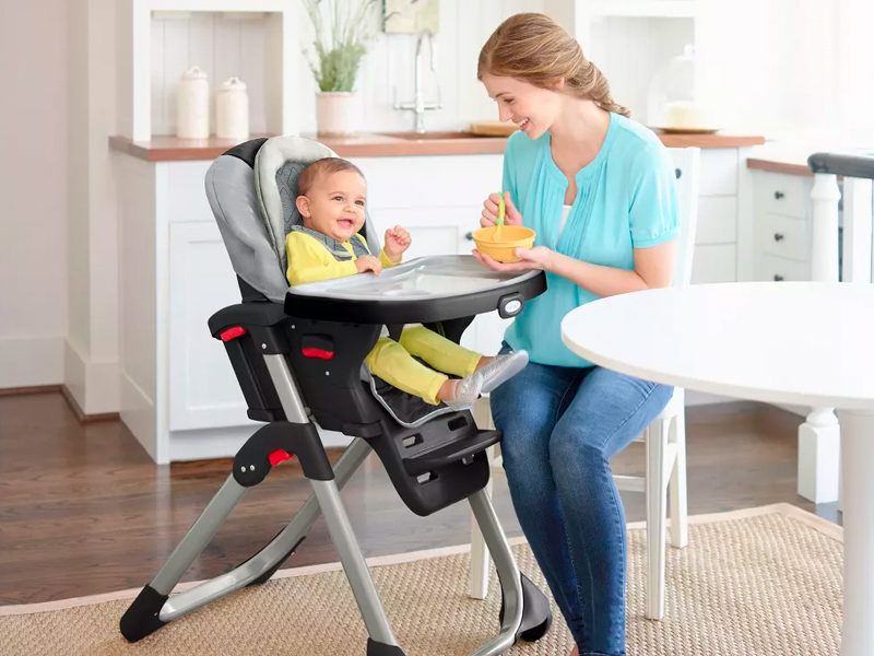 This high chair can be used 3 different ways as your baby gets older ...