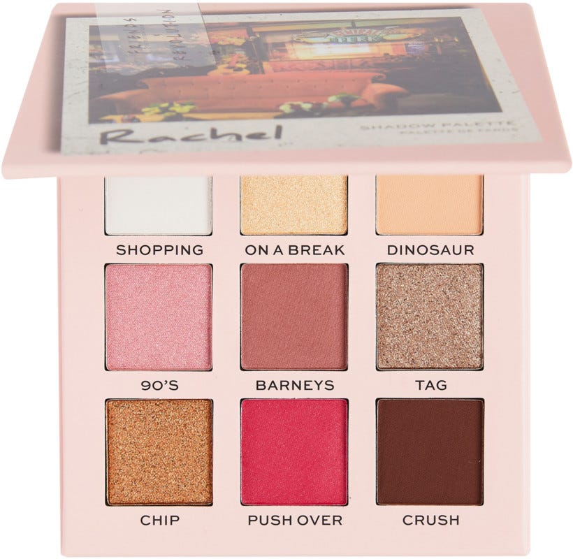 The Rachel palette comes with nine shades.