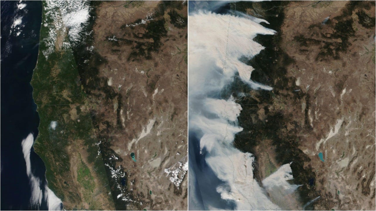 california wildfire before after