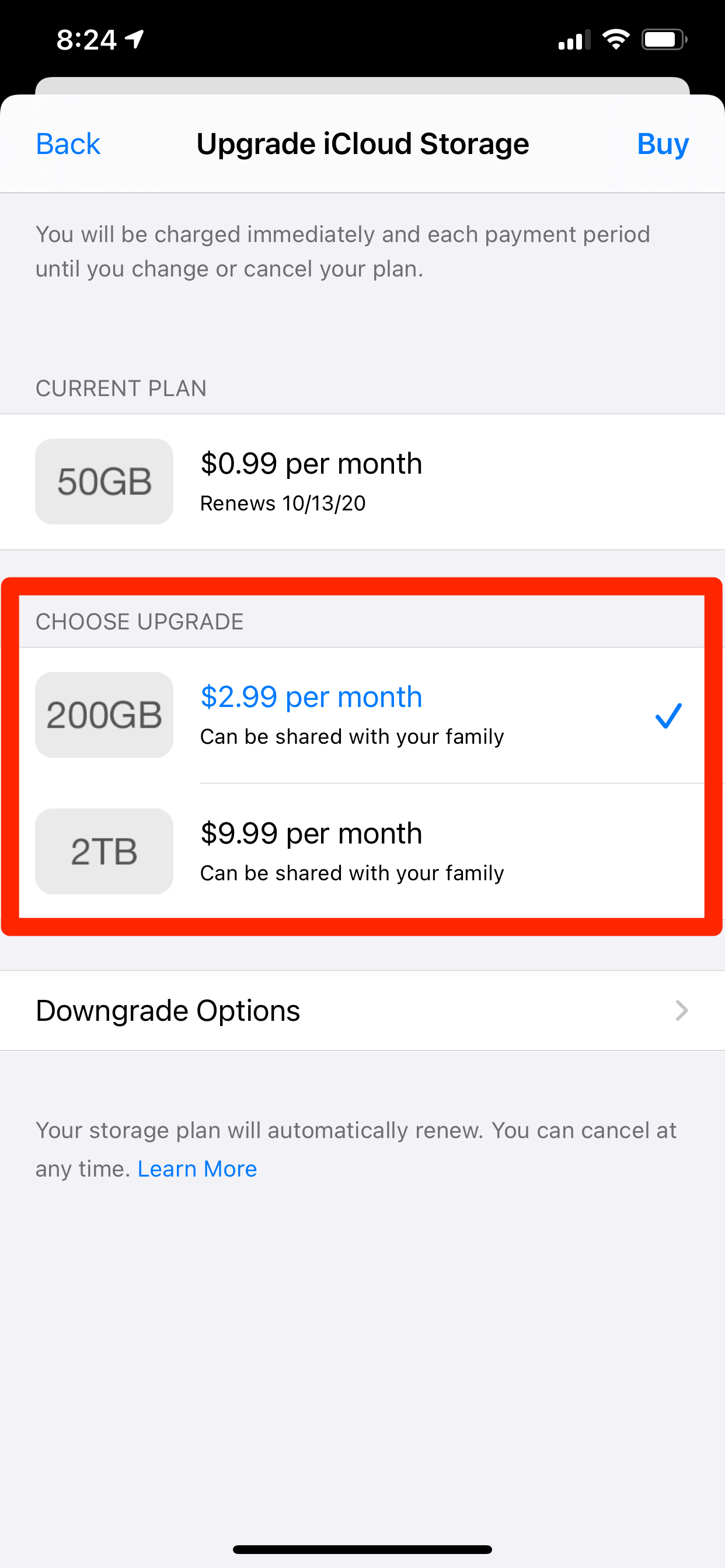 How to share iCloud storage 2