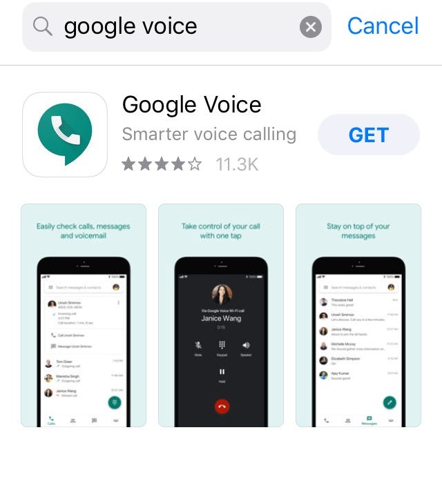 Mobile 1 get Google Voice