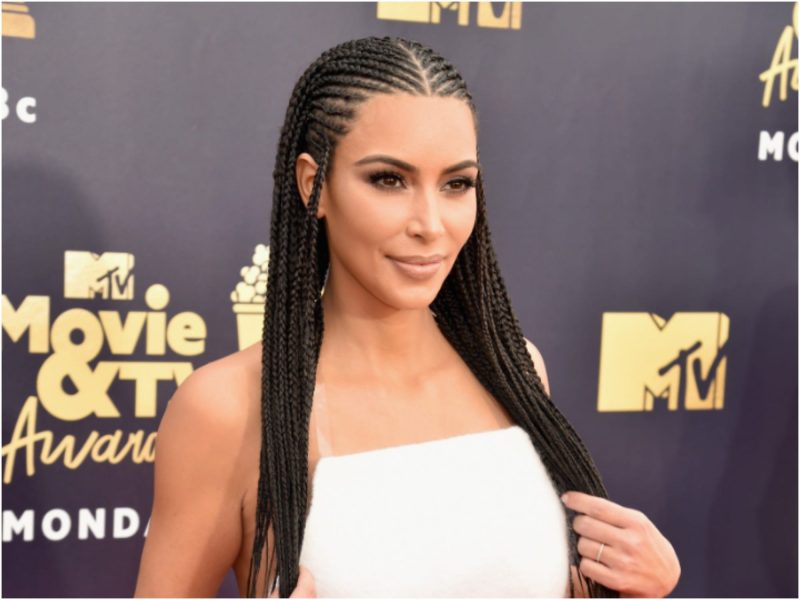 Kim Kardashian corn rows