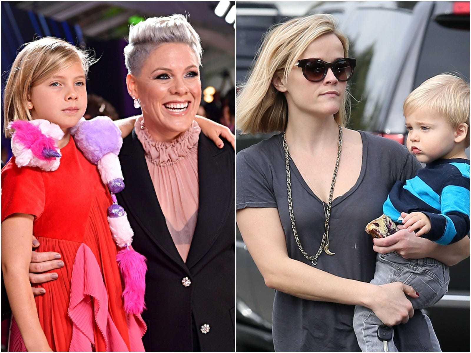 Celebrities like Pink and Reese Witherspoon have shared photos of their at home classrooms.